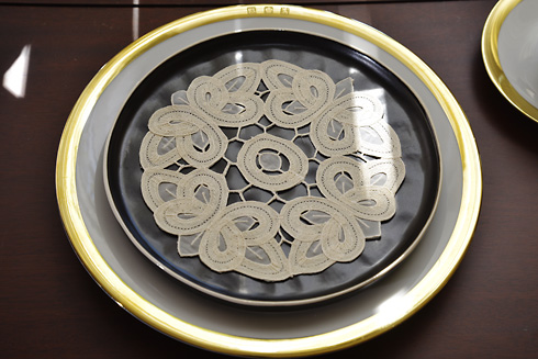 6" round crystal lace doily