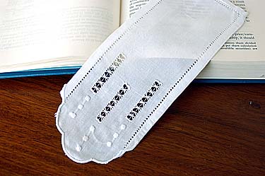 Hemstitch Bookmark, polka dot bookmark